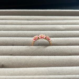 PANDORA Pink Daisy Trio Ring